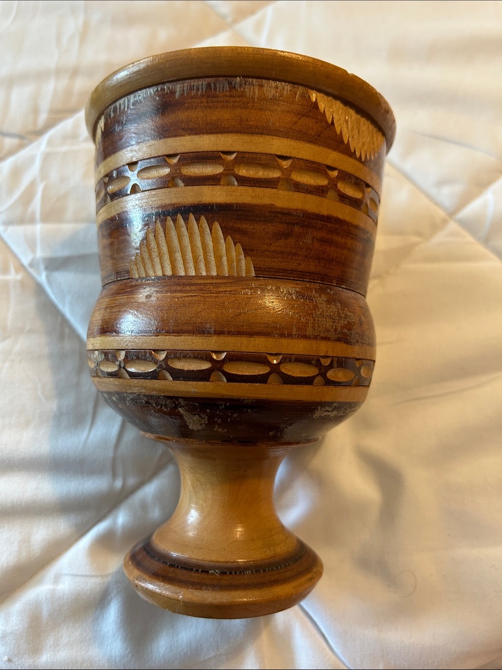 Vintage  Wooden mortar bowl